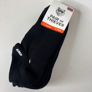 PAIR OF THIEVES Mens Cushion Low Cut Socks, Size 6-12, 4 Pair Black NEW